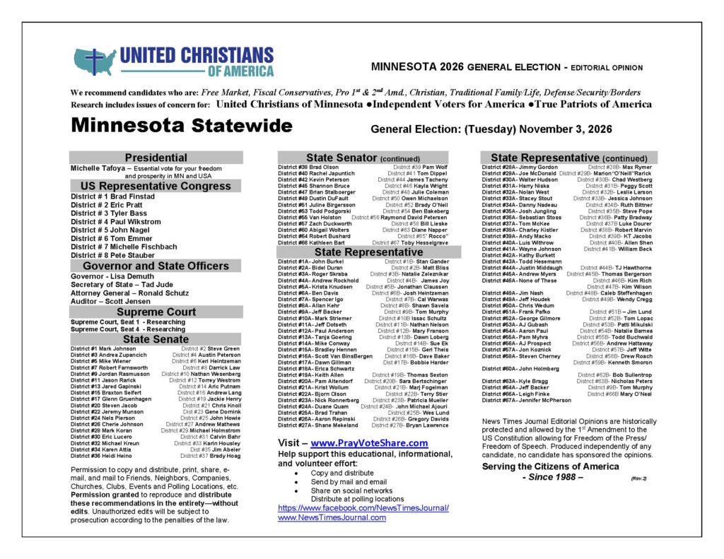 Minnesota General Election Voter Guide 2026
